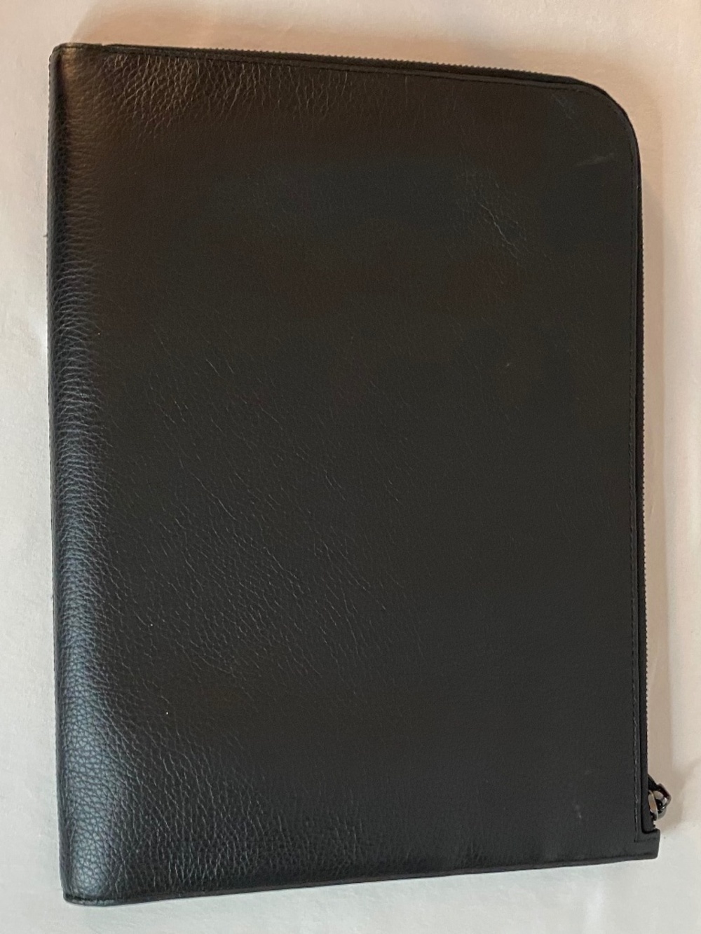 Coach Black Leather Portfolio, 3/4 Zip